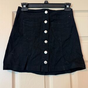 Charlotte Russe Black A-Line Mini Skirt